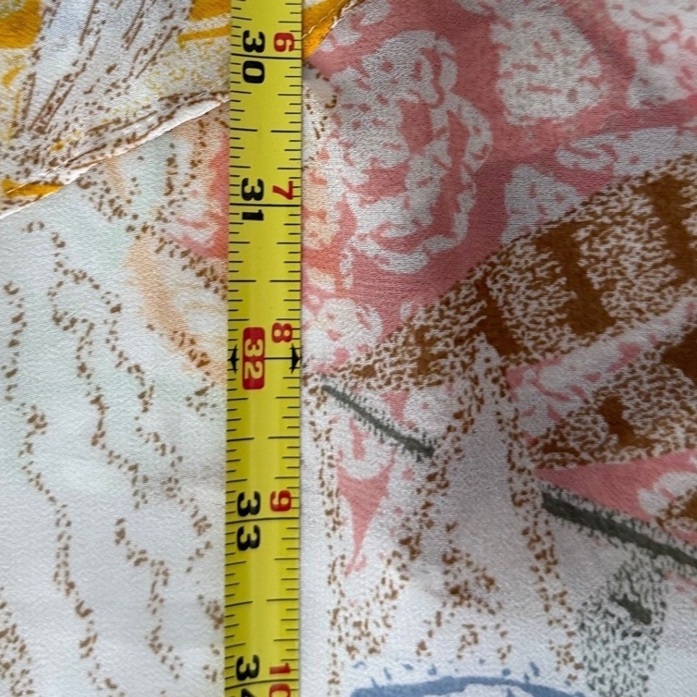 White House Black Market Floral High-Low Ruffle Midi Skirt Multicolor Size 2 - Picture 10 of 11